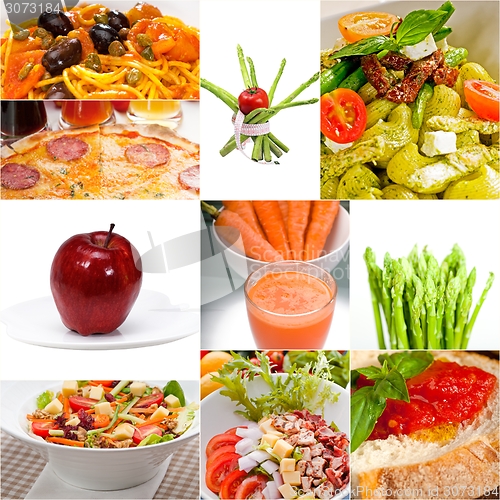 Image of healthy Vegetarian vegan food collage