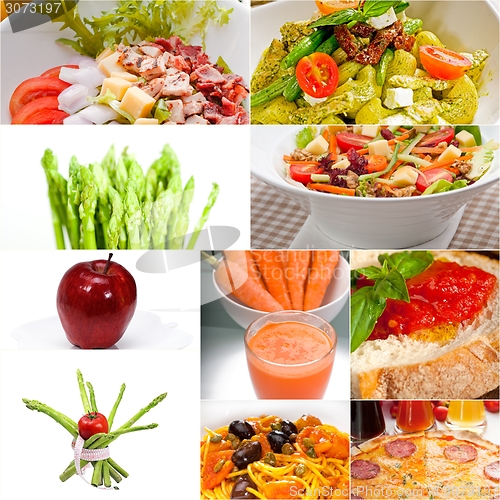 Image of healthy Vegetarian vegan food collage
