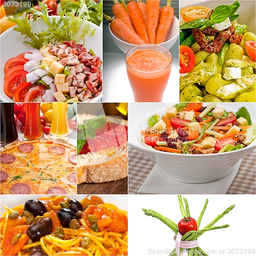 Image of healthy Vegetarian vegan food collage