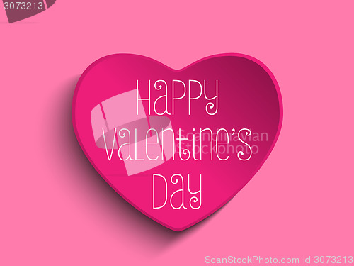 Image of Valentine Day Love Heart Pink Background