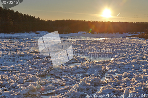 Image of Frozen river