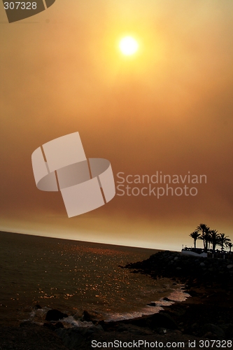 Image of Gran Canaria on fire