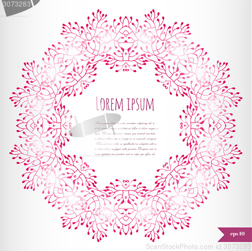 Image of omantic floral background with place for your text.Ornamental ro