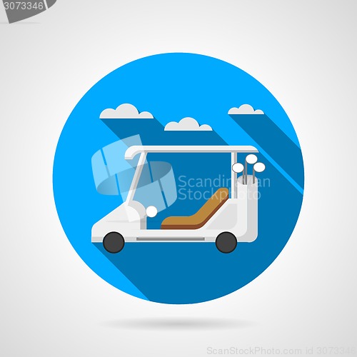 Image of Golf car flat vector icon