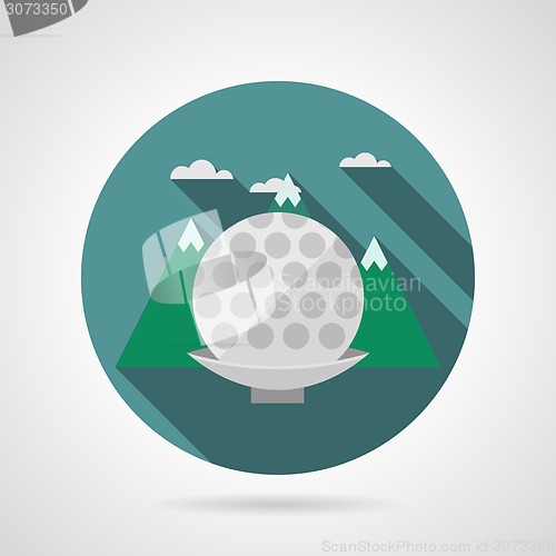 Image of Flat vector icon for golf ball