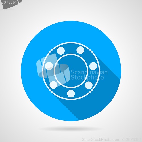 Image of Ball bearing flat vector icon