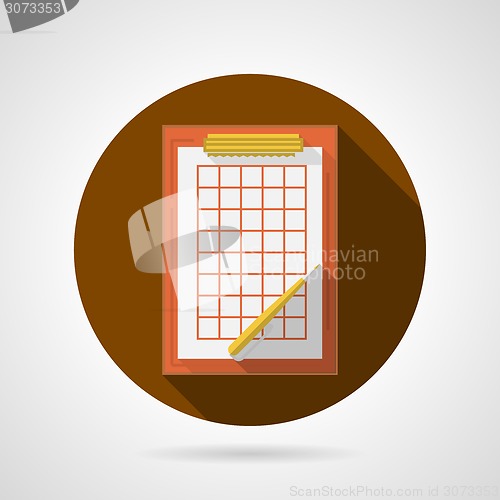 Image of Flat vector icon for clipboard