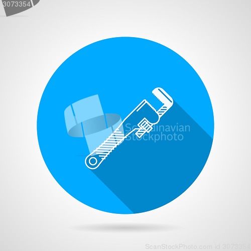 Image of Pipe wrench flat vector icon