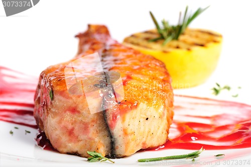 Image of Grilled salmon steak 