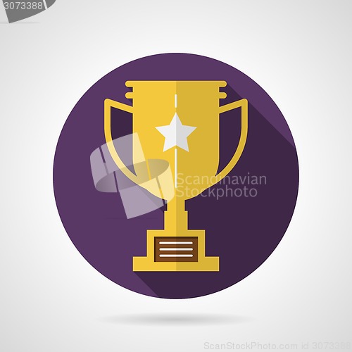 Image of Trophy cup flat vector icon