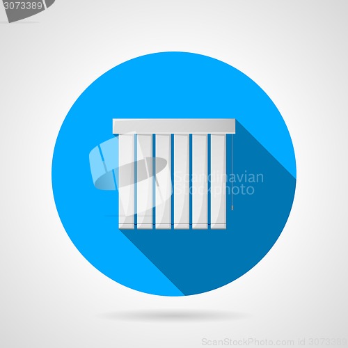 Image of Vertical louvers flat vector icon