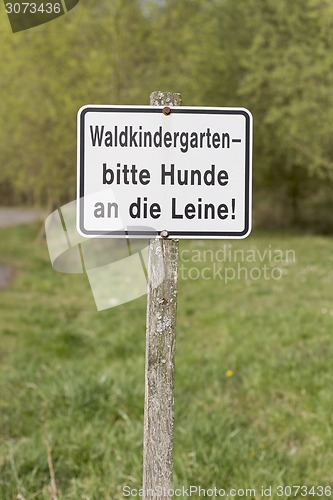 Image of german sign: waldkindergarten