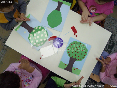 Image of kids on drawing board