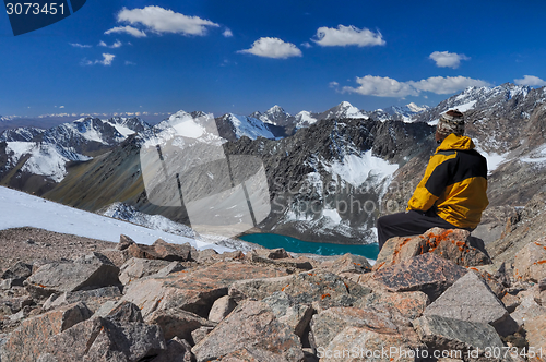 Image of On summit in Kyrgyzstan