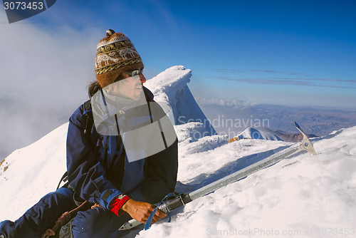 Image of Hiker on Huayna Potosi