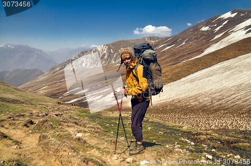 Image of Hiker in Himalayas