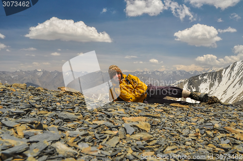 Image of Hiker in Himalayas
