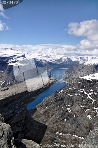 Image of Hiker on Trolltunga, Norway