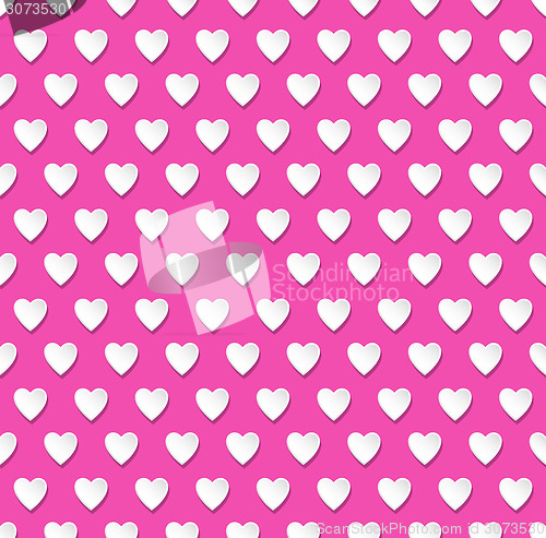 Image of Valentine's day heart patterned background 