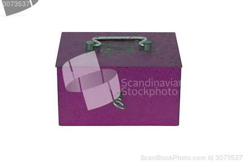 Image of Purple moneybox isolated