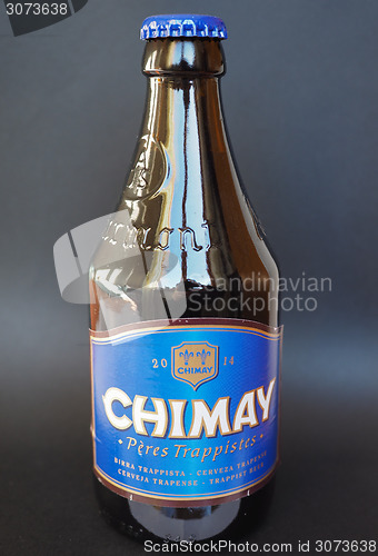 Image of Chimay blue beer bottle