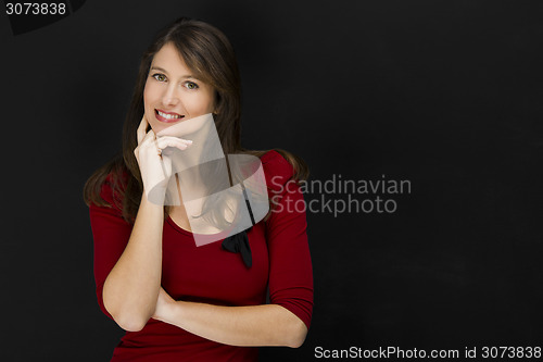 Image of Beautiful female student smiling