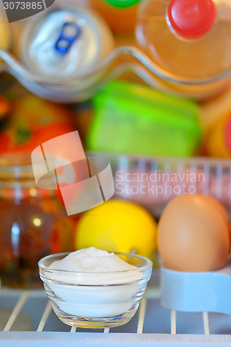 Image of bicarbonate inside of fridge