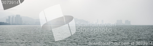 Image of Panorama of Penang Coastline and Skyline from Across the Strait