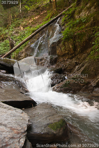 Image of Waterfall and river in forest