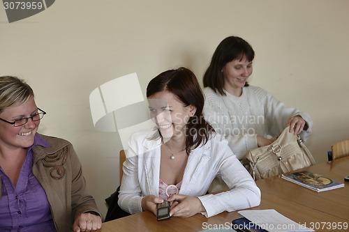 Image of Polish students at final examination