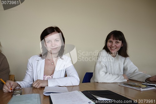 Image of Polish students at final examination