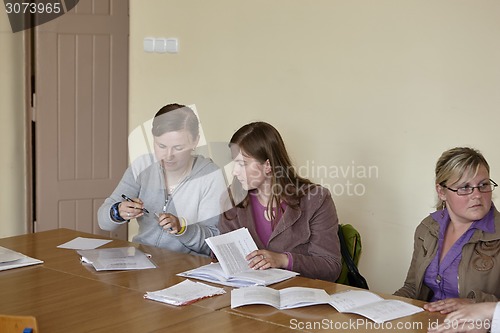 Image of Polish students at final examination