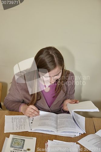 Image of Polish students at final examination