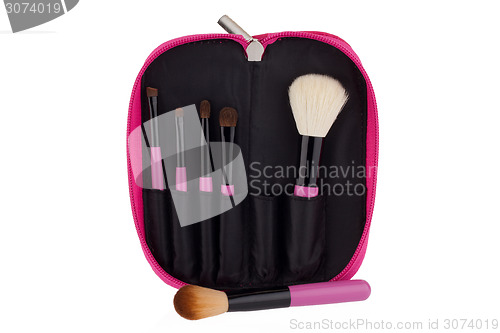 Image of Professional make-up brush cosmetic isolated on white background 