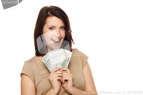 Image of Woman with us dollar cash