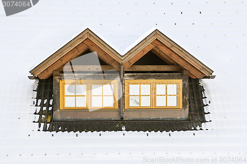 Image of Roof windows under snow