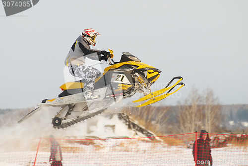 Image of Sport snowmobile jump