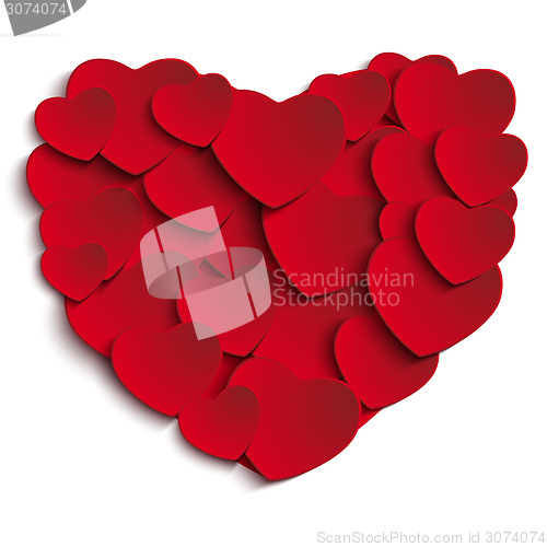 Image of Valentine Day Heart on White Background