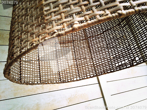 Image of Rustic wicker lampshade