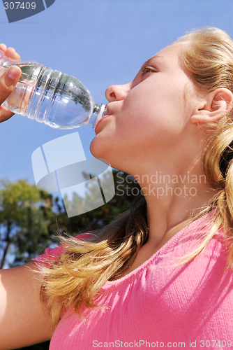 Image of Girl drinking water