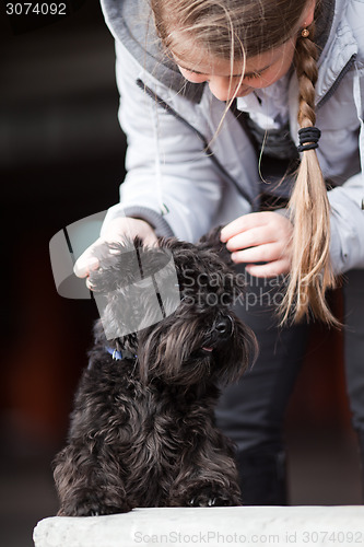 Image of Girl with dog