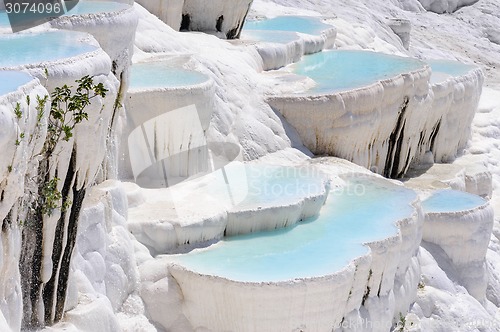 Image of Travertine pools and terraces in Pamukkale, Turkey