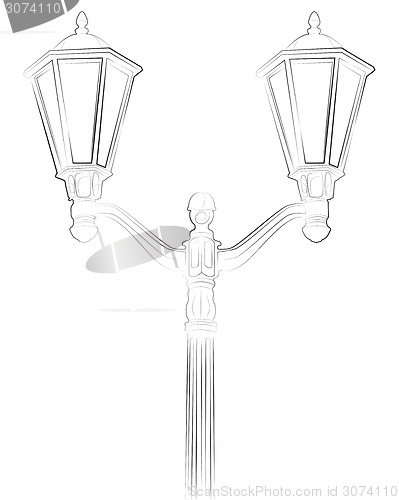 Image of Streetlight. Vector illustration on white background.
