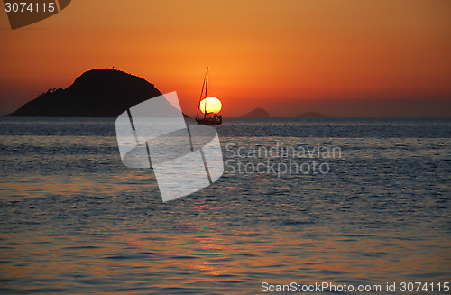 Image of Sunset on Itaipu Beach