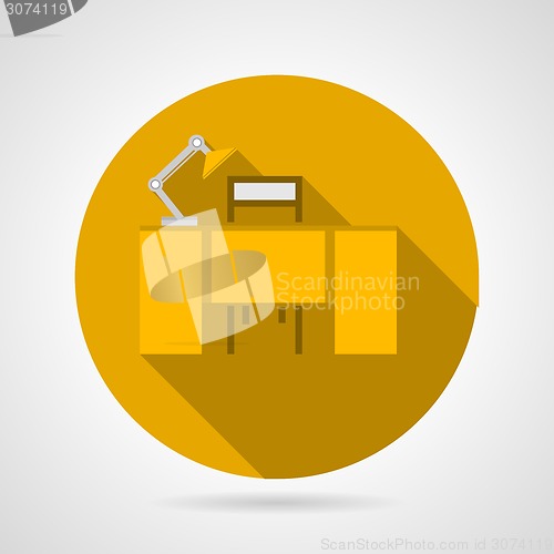 Image of Flat vector icon for office desk