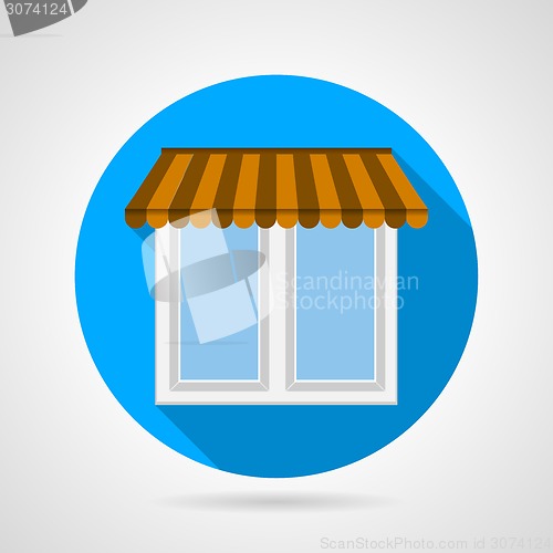 Image of Flat vector icon for window with canopy