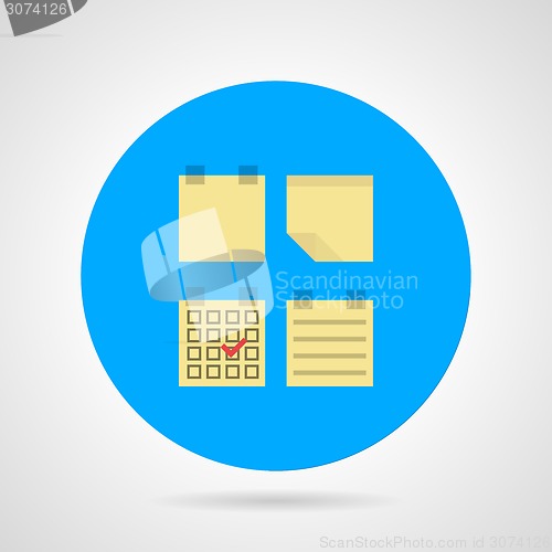 Image of Flat vector icon for sticky note