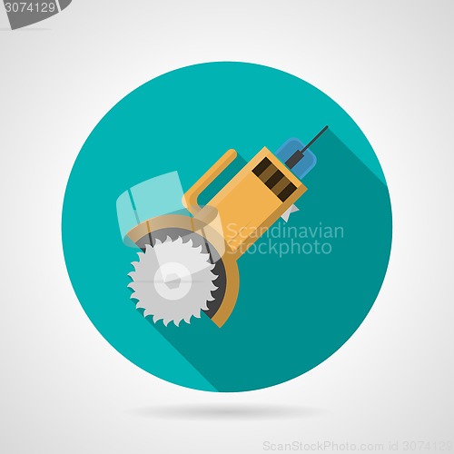 Image of Circular saw flat vector icon