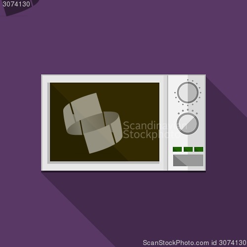 Image of Flat vector icon for microwave