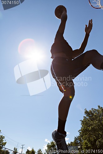 Image of Basketball Dunk Outdoors